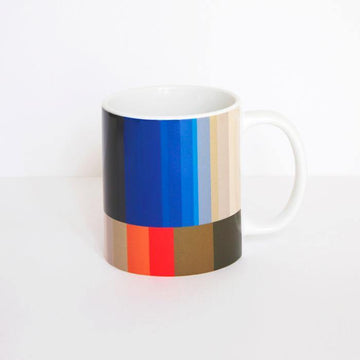Gradient Stripes Ceramic Mug Ana Romero Collection 
