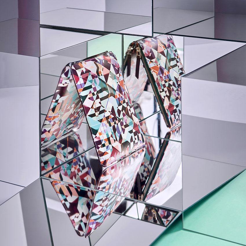 Kaleidoscope Leather Clutch Ana Romero Collection 