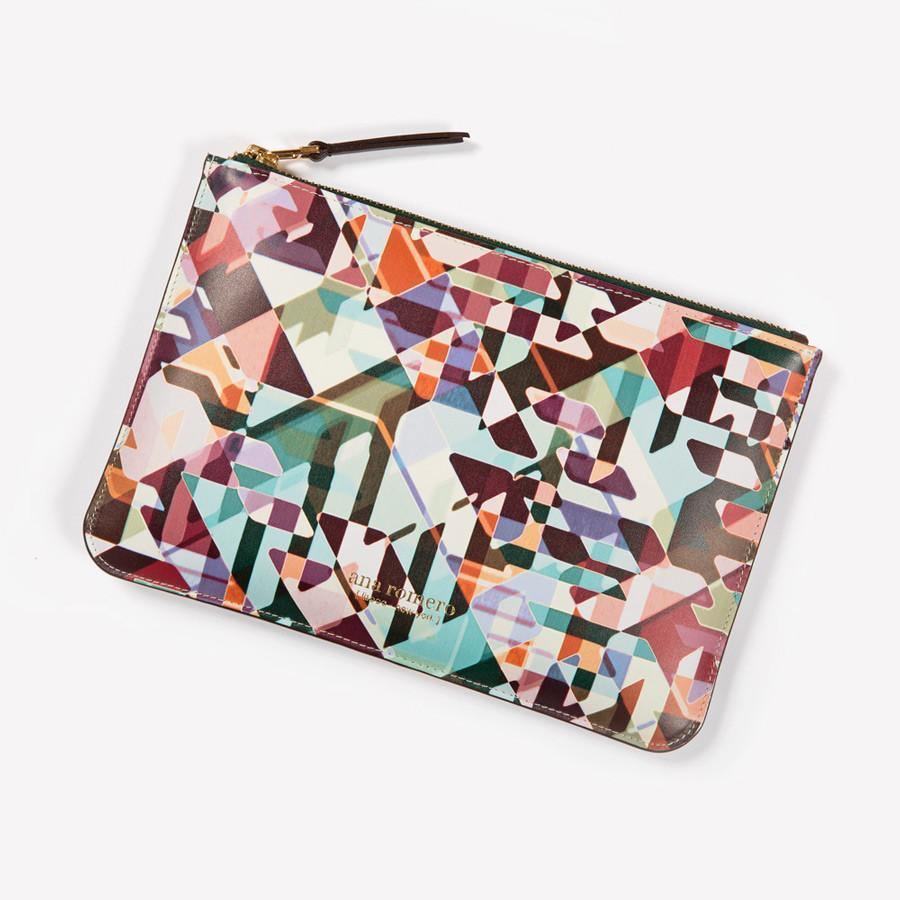 Kaleidoscope Leather Clutch Ana Romero Collection 