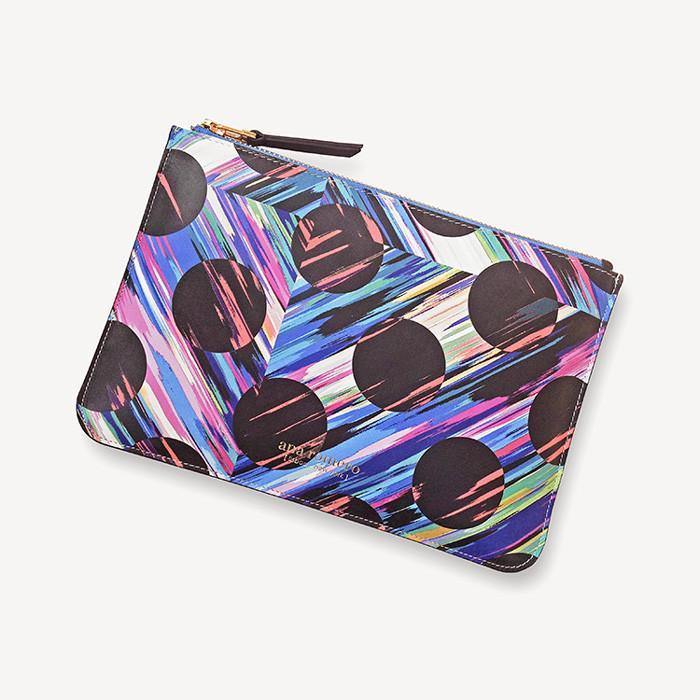 Polka Dot Diamond Leather Clutch Ana Romero Collection 