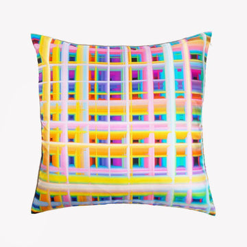Grid Silk Pillow Ana Romero Collection 