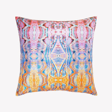 Snake Skin Orange Silk Pillow Ana Romero Collection 