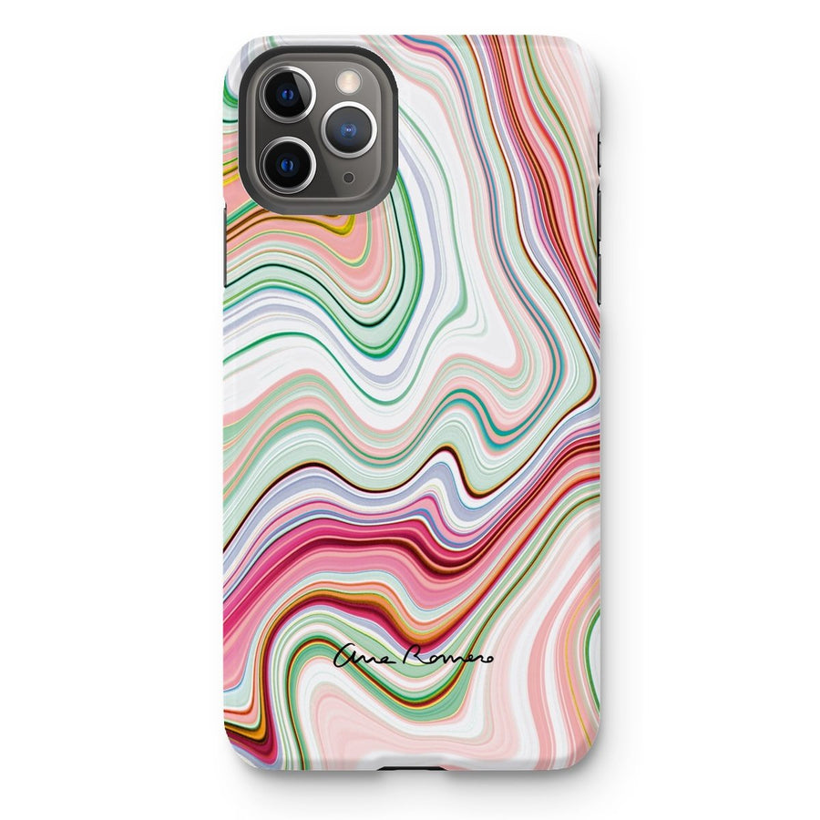 Bright Color Marble Tough Phone Case Ana Romero Collection iPhone 11 Pro Max Gloss 