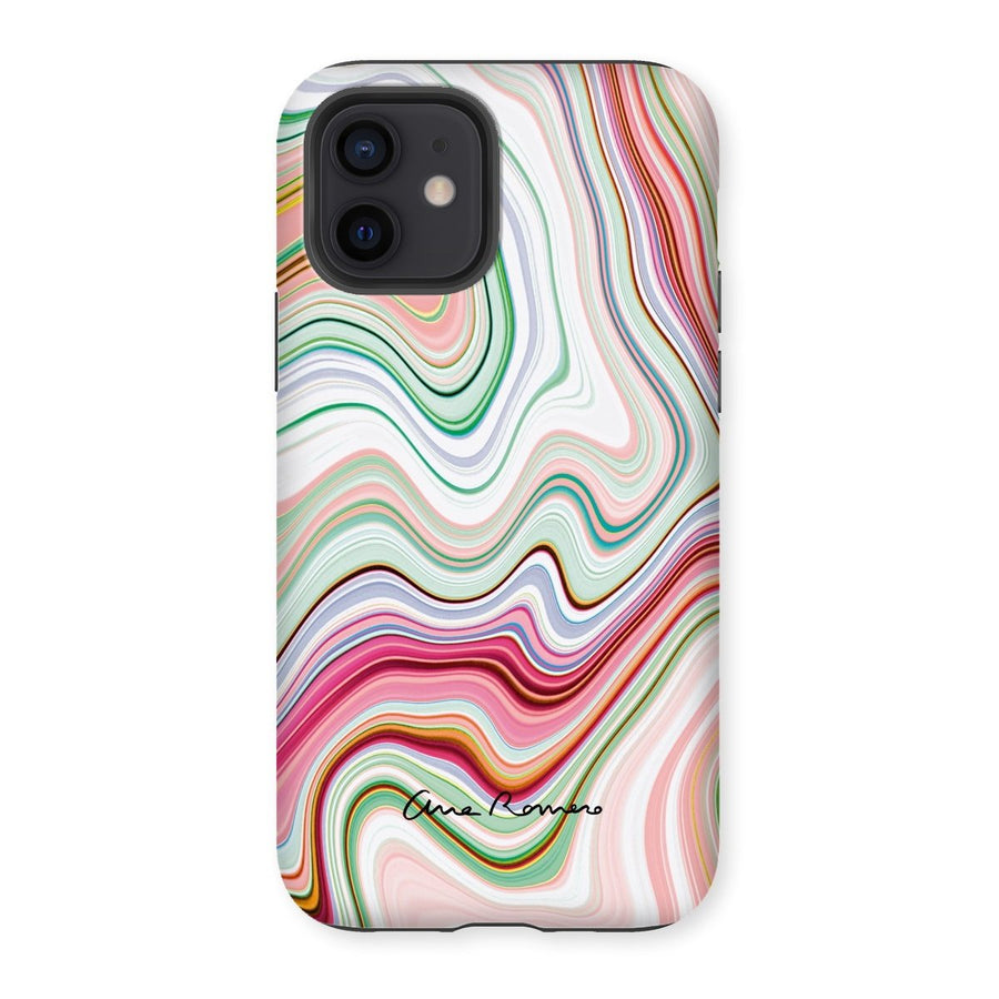 Bright Color Marble Tough Phone Case Ana Romero Collection iPhone 12 Gloss 