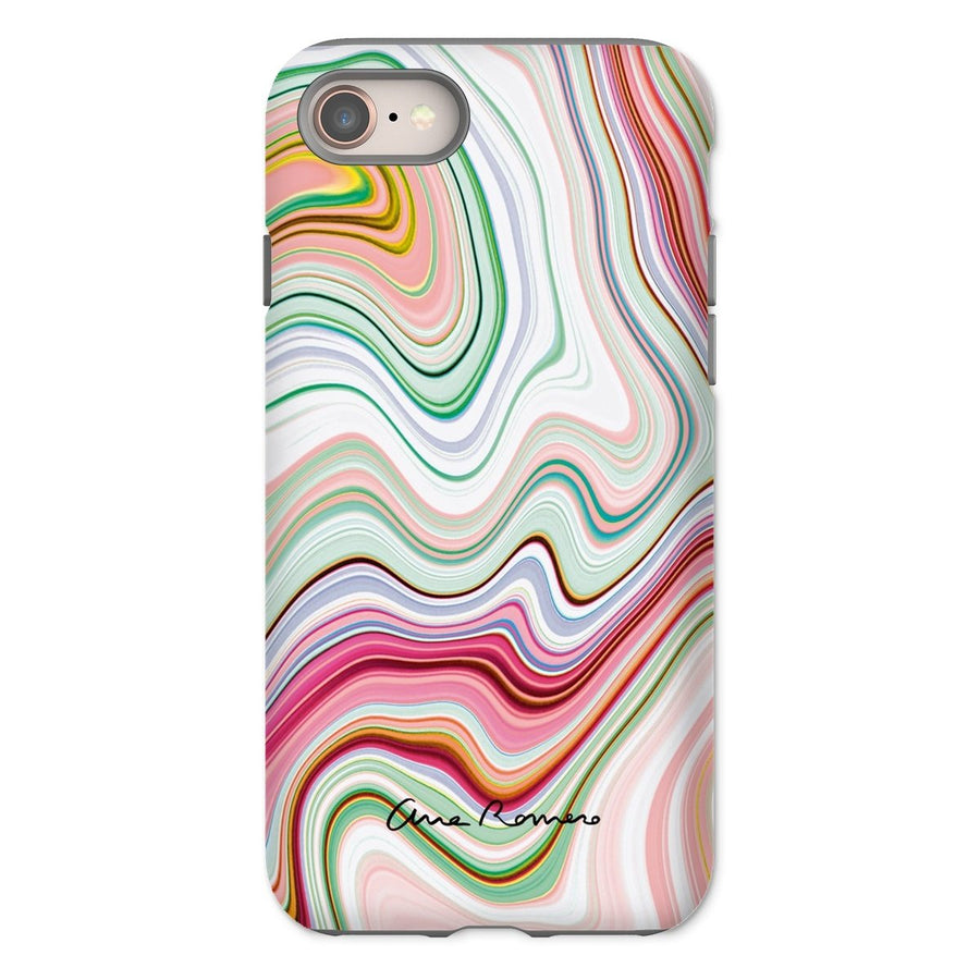 Bright Color Marble Tough Phone Case Ana Romero Collection iPhone 8 Gloss 