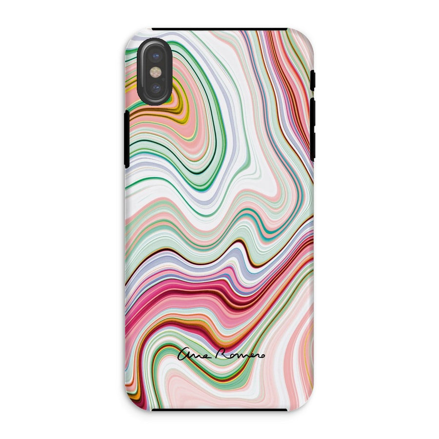Bright Color Marble Tough Phone Case Ana Romero Collection iPhone XS Gloss 
