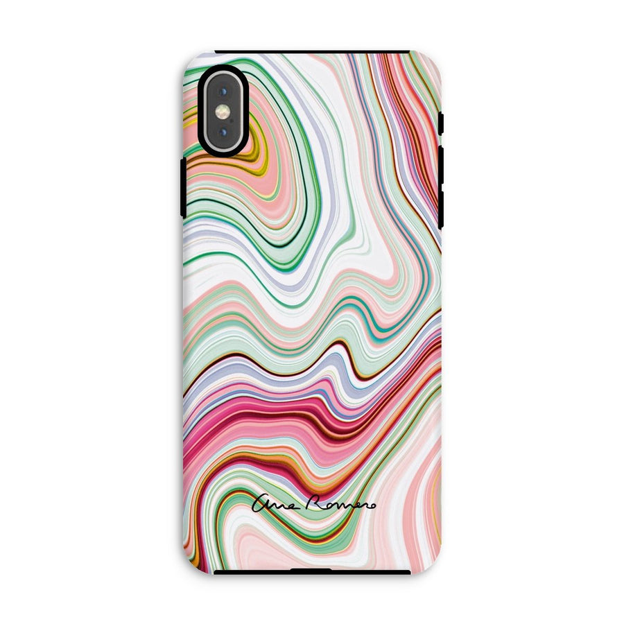 Bright Color Marble Tough Phone Case Ana Romero Collection iPhone XS Max Gloss 