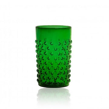 Dark Green Hobnail Tumblers (SET of 2) Ana Romero Collection Set of 2 
