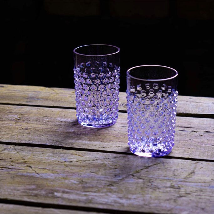 Lilac Hobnail Tumblers (Set of 2) Ana Romero Collection 