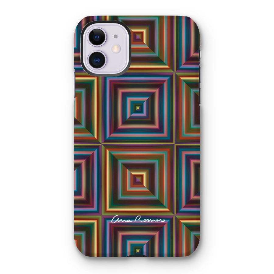 Optical Patchwork Tough iPhone Case Ana Romero Collection iPhone 11 Gloss 