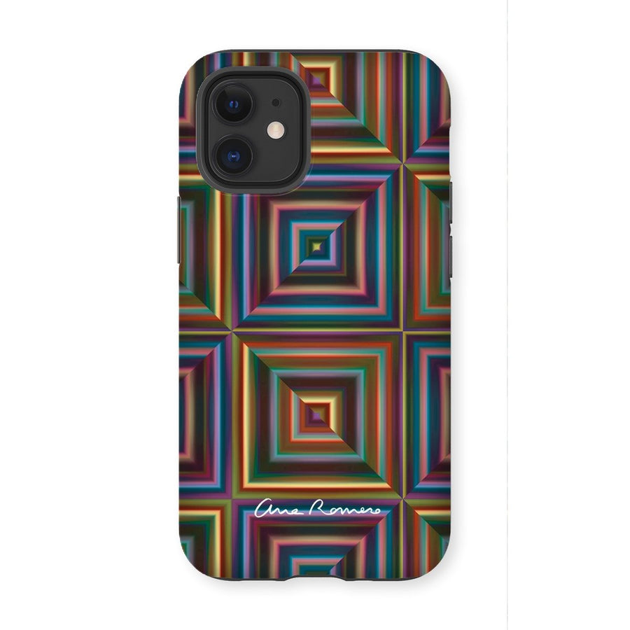 Optical Patchwork Tough iPhone Case Ana Romero Collection iPhone 12 Mini Gloss 