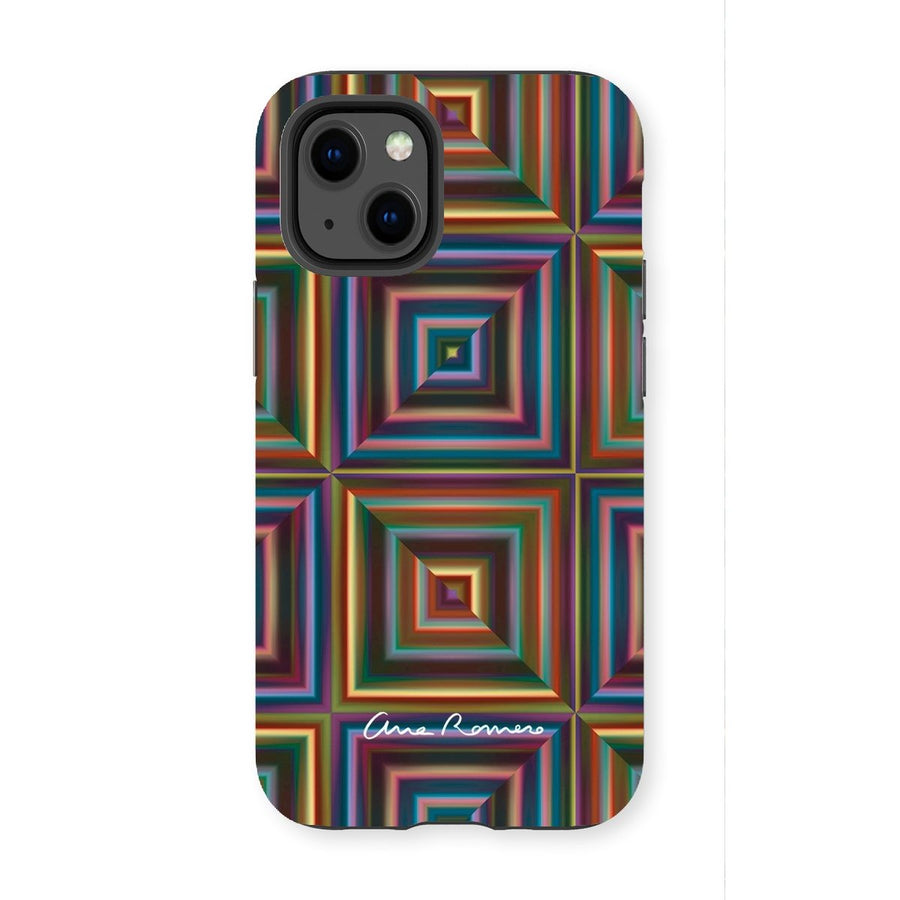 Optical Patchwork Tough iPhone Case Ana Romero Collection iPhone 13 Mini Gloss 