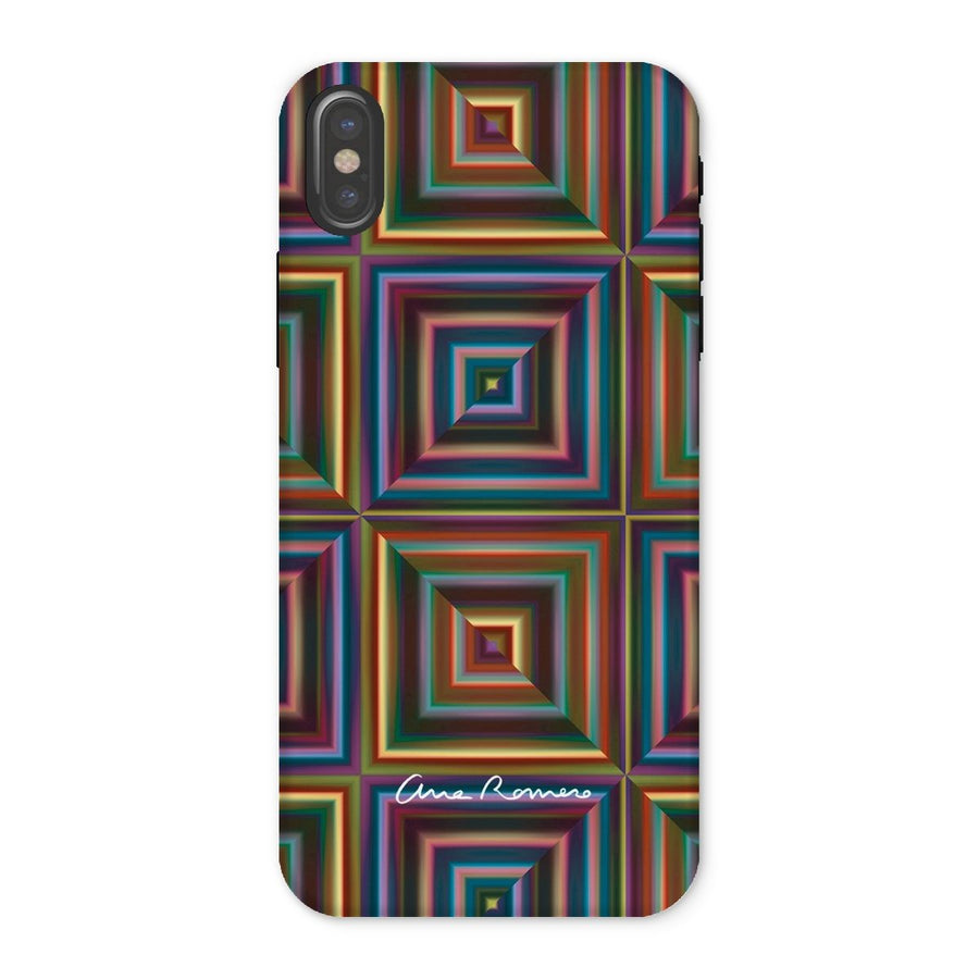 Optical Patchwork Tough iPhone Case Ana Romero Collection iPhone X Gloss 