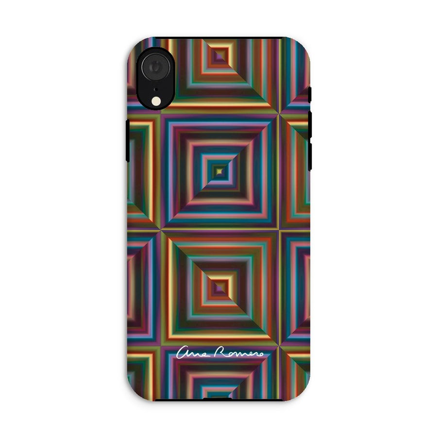 Optical Patchwork Tough iPhone Case Ana Romero Collection iPhone XR Gloss 