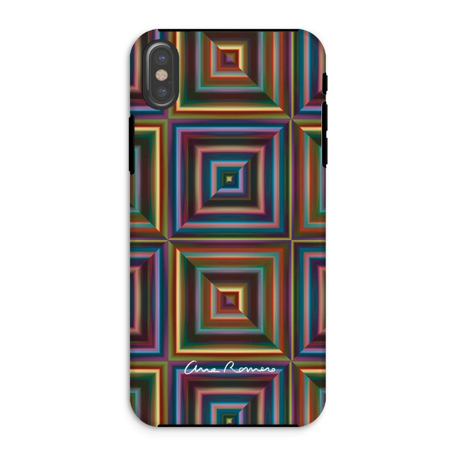Optical Patchwork Tough iPhone Case Ana Romero Collection iPhone XS Gloss 