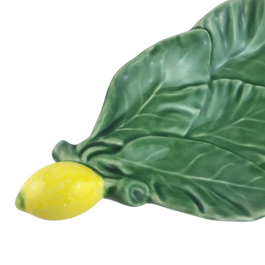 Small Majolica Lemon Appetizer Bowl with Leaves. Traditional portuguese ceramic tableware, Caldas da Rainha. Eclectic, boho, rustic style. Etsy 