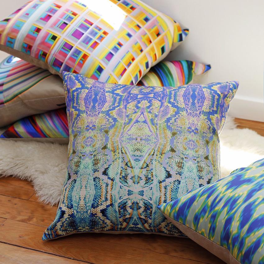 Snake Skin Silk Pillow Ana Romero Collection 