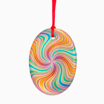 Spiral Oval Ceramic Ornament Ana Romero Collection 